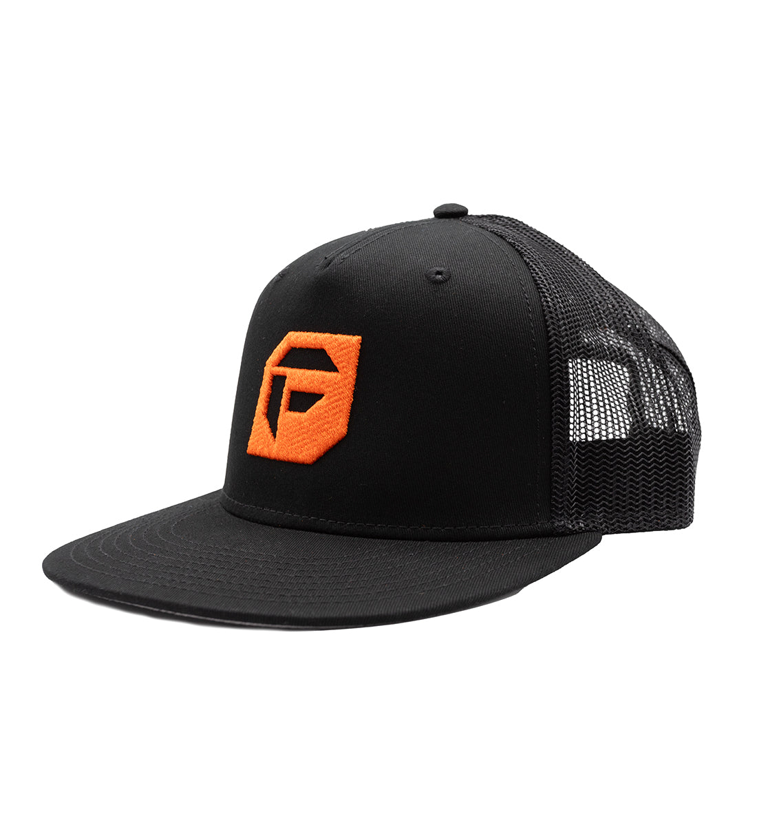 Fuel DEPARTURE Trucker Hat in gray and black with a mesh back and embroidered logo.