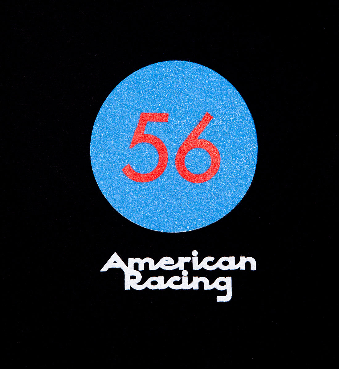 Black short sleeve tee featuring "Chrome is the New Black" graphic by American Racing, showcasing a stylish, modern design.