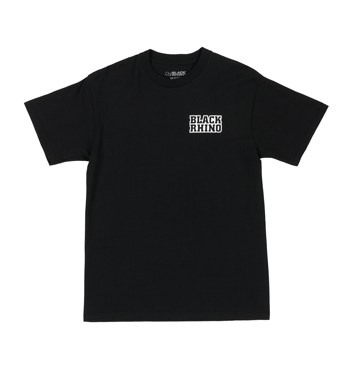 Black Rhino FLYER Short Sleeve Tee in black, featuring a bold graphic logo on the chest and a comfortable, casual design.
