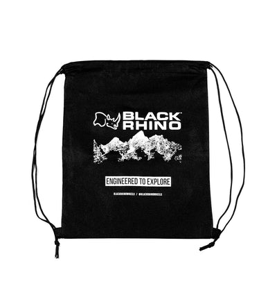 Black Rhino Drawstring Bag