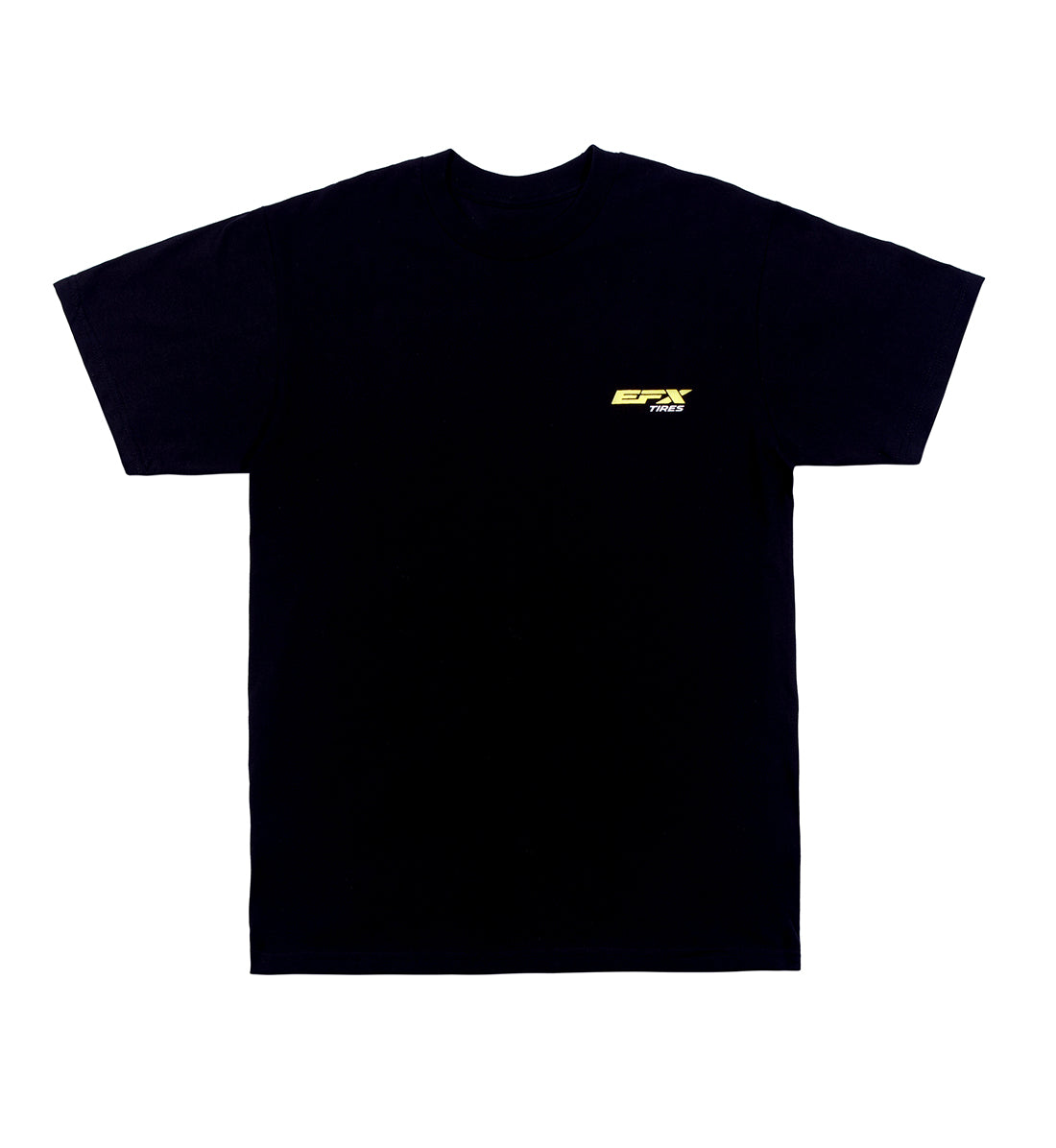 Black short sleeve tee featuring "Tread Awesomely" graphic from EFX Tires.
