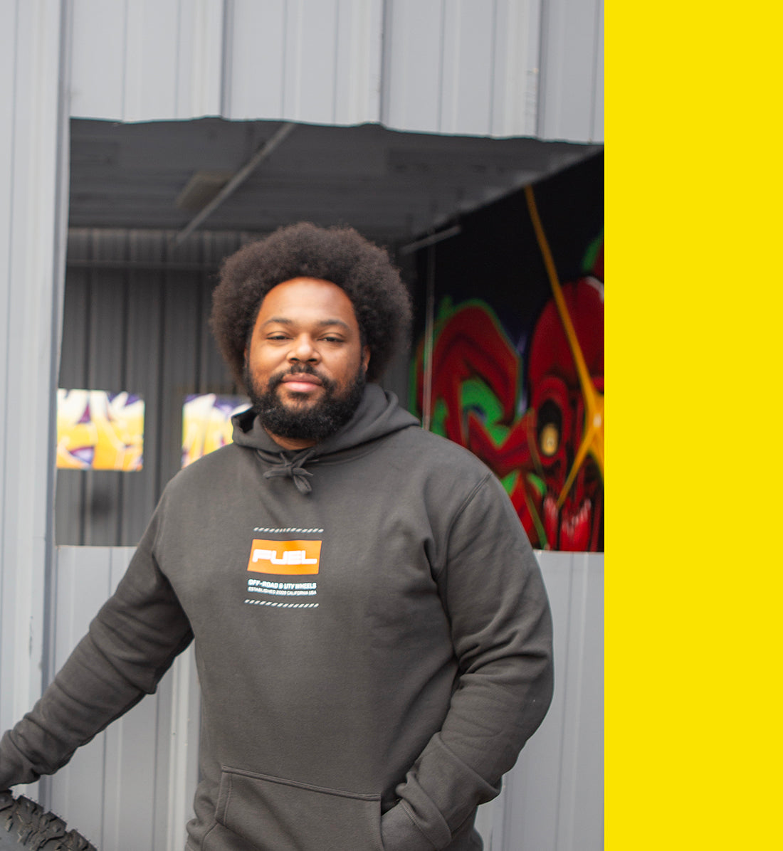 Gray Fuel CUT Pullover Hoodie featuring a front pocket and a relaxed fit, ideal for casual wear.