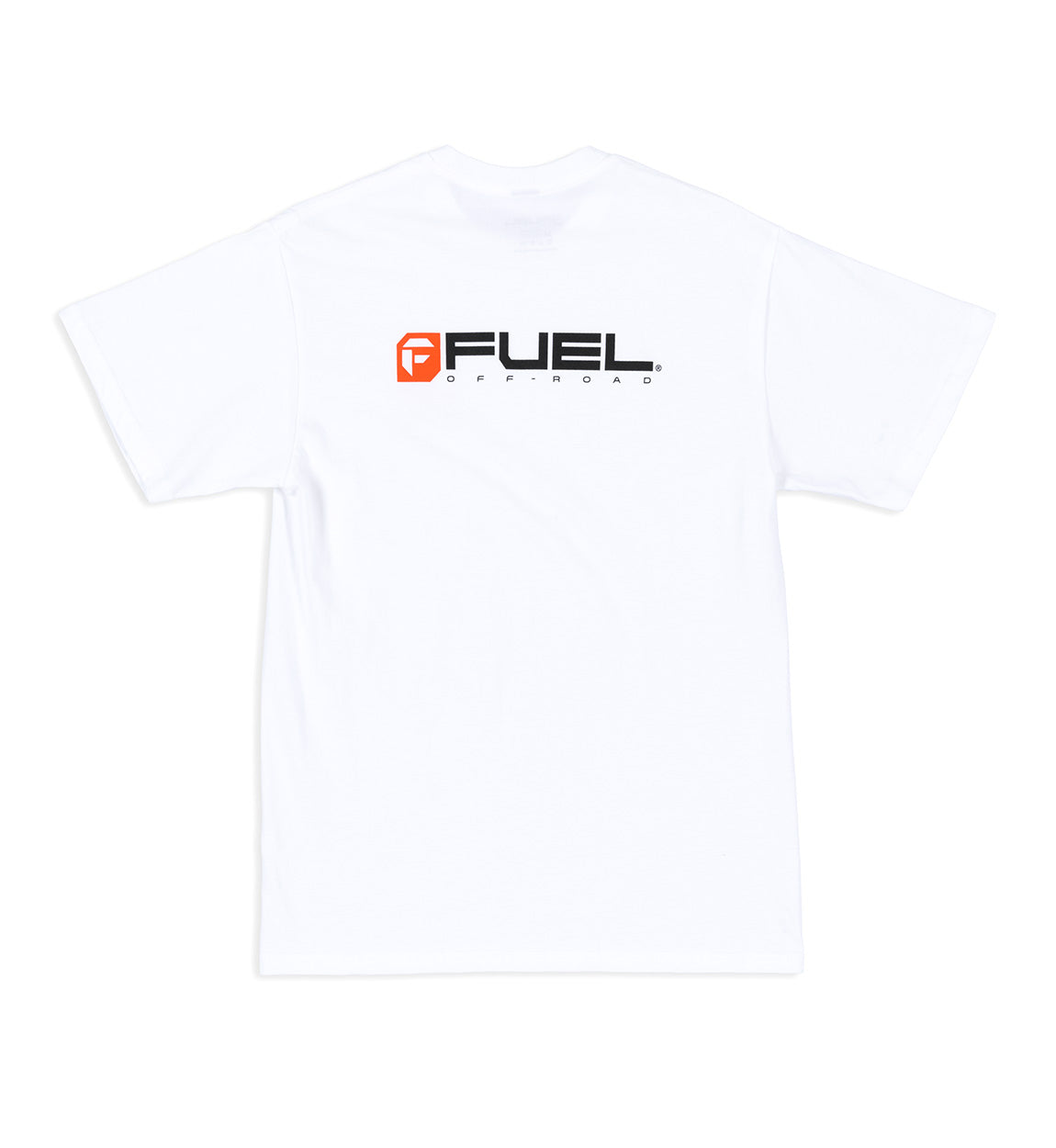 Fuel Orange Logo Short Sleeve Tee in white with an orange logo on the chest.