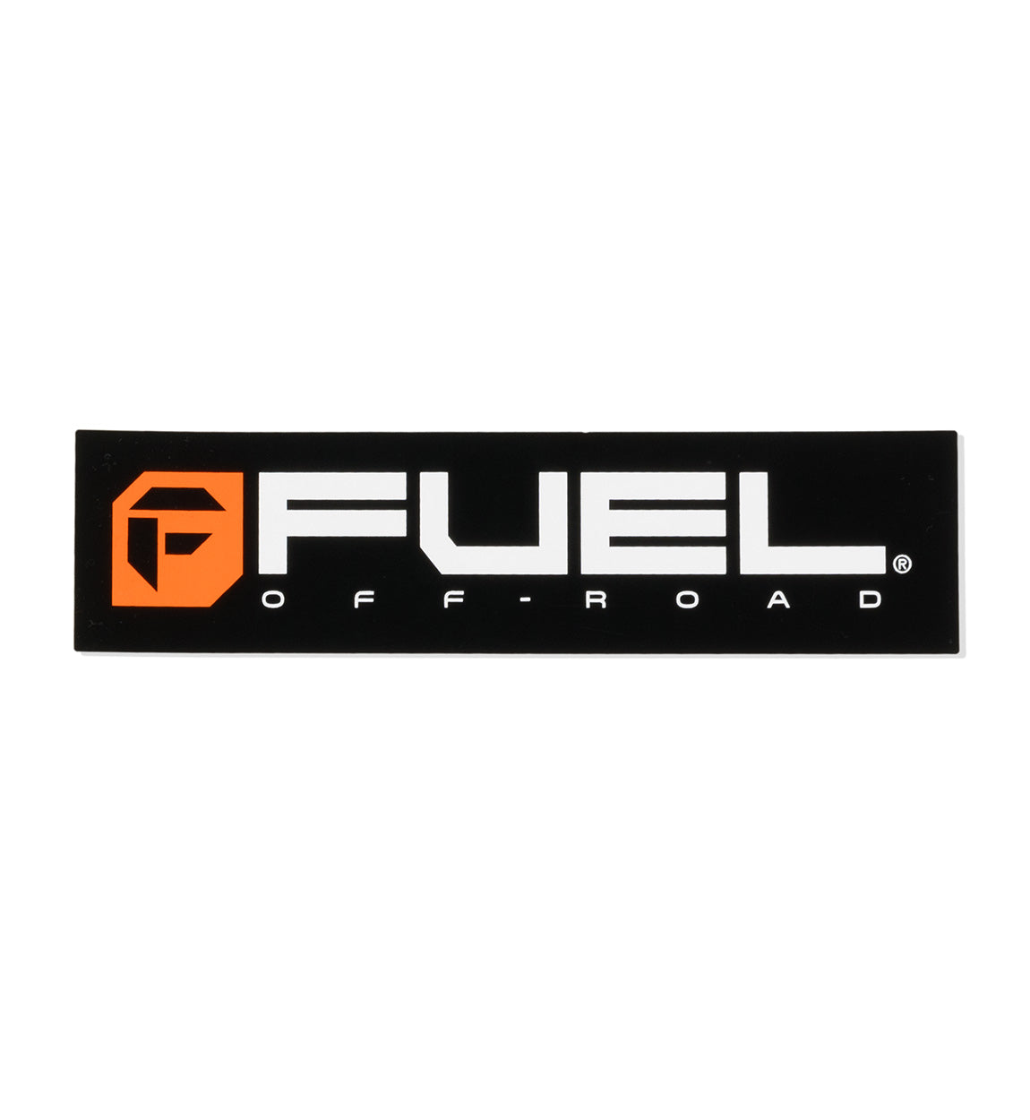 Fuel Rectangle Sticker (6 inches) with a vibrant design featuring bold typography and energy-themed graphics on a clean background.