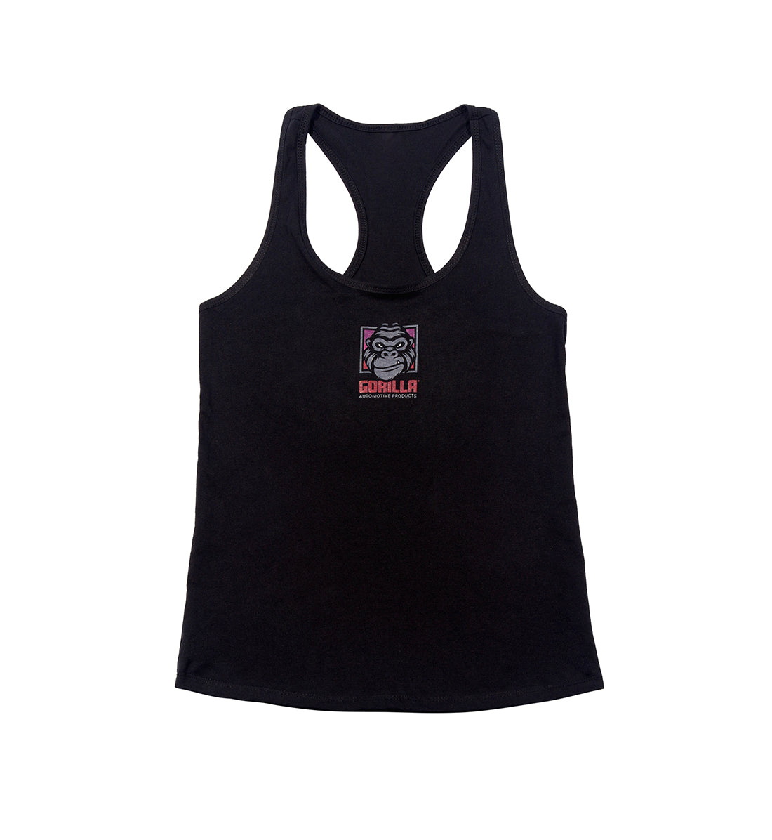 Black women's tank top from Gorilla Automotive featuring a sleek design and a comfortable fit.