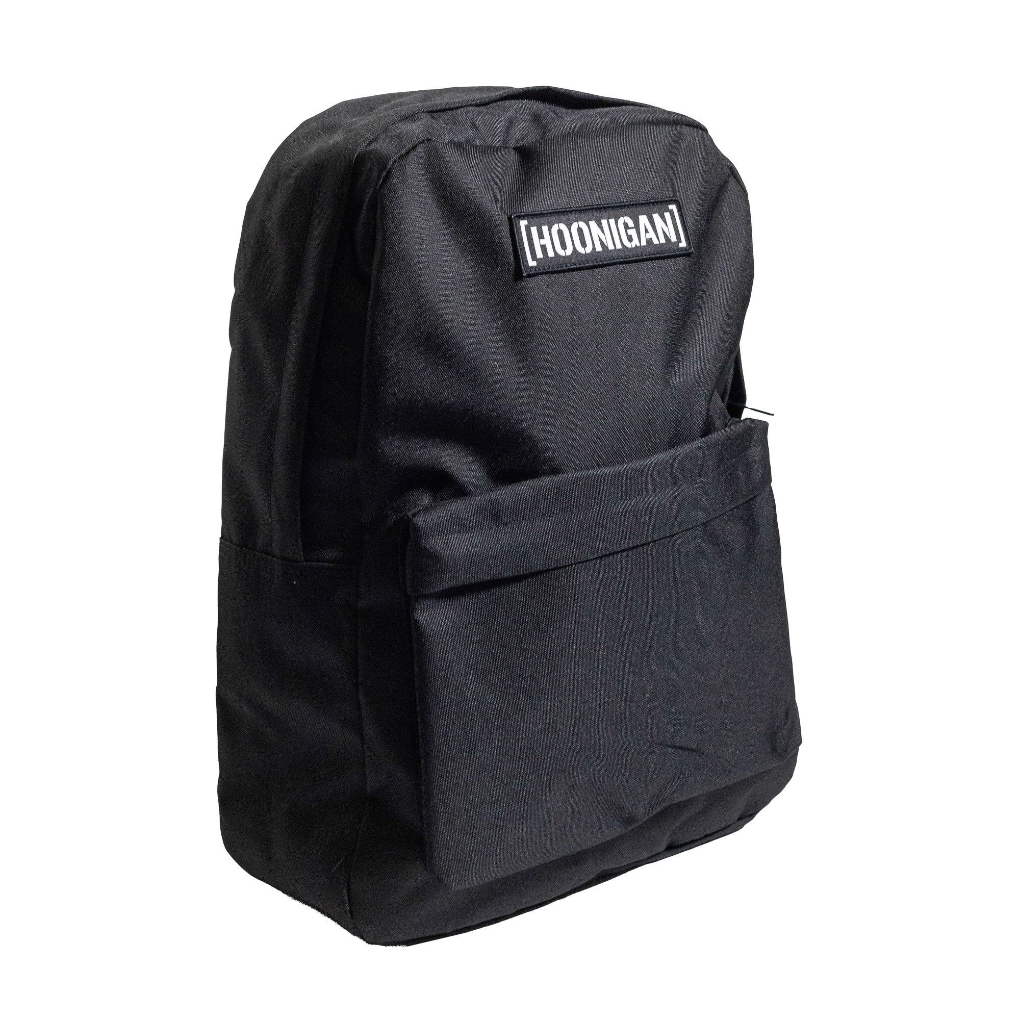 Hoonigan CENSOR BAR Light Backpack featuring a minimalist design with a bold logo and adjustable straps, ideal for casual use or travel.