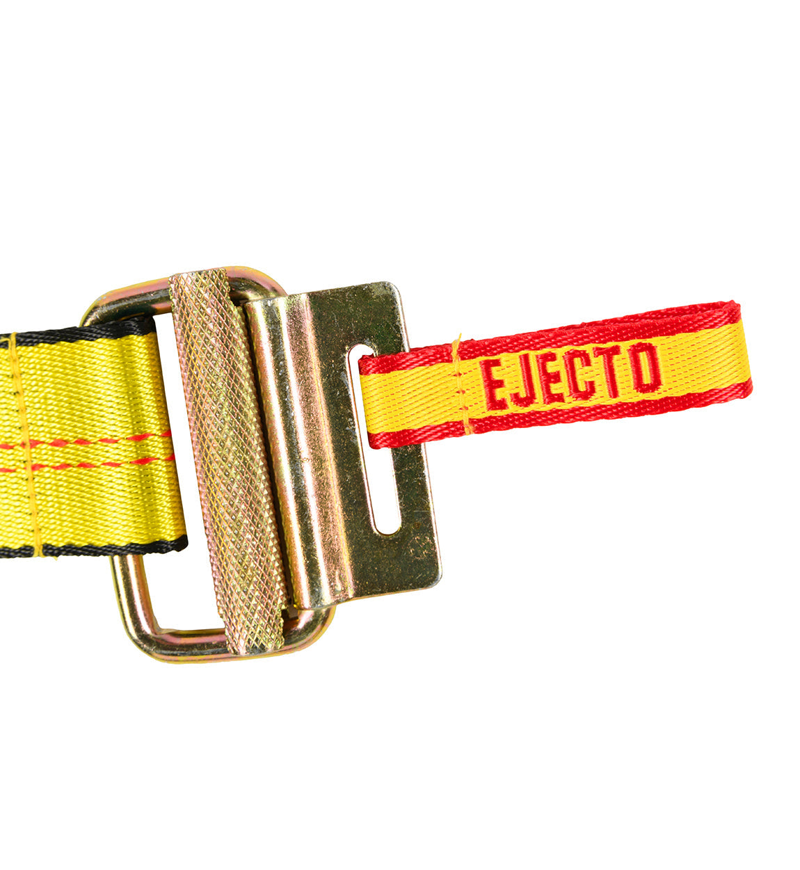 Hoonigan RATCHET Web Belt in black and yellow with adjustable ratchet buckle, featuring a stylish and durable design.