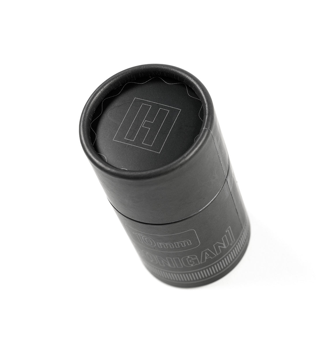 Hoonigan FOUND IT Keychain featuring a black socket design with embossed logo, perfect for automotive enthusiasts.