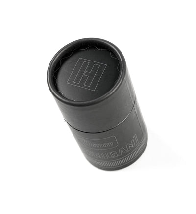 Hoonigan FOUND IT Keychain featuring a black socket design with embossed logo, perfect for automotive enthusiasts.