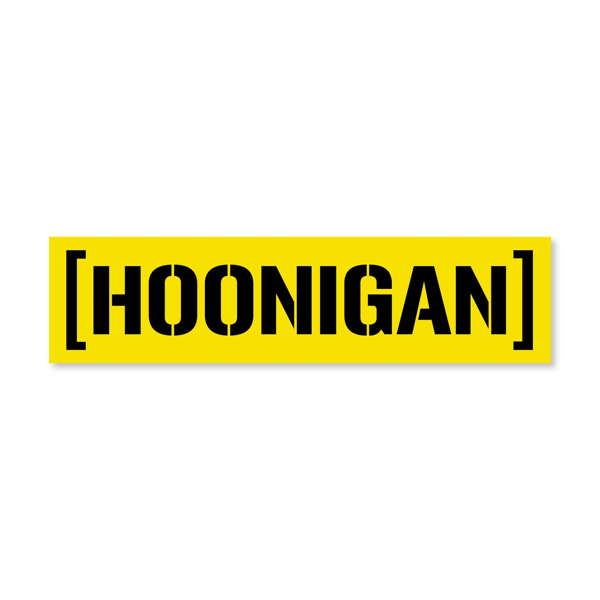 Hoonigan CENSOR BAR Sticker (8 inches) featuring a bold black and white design with stylized text.