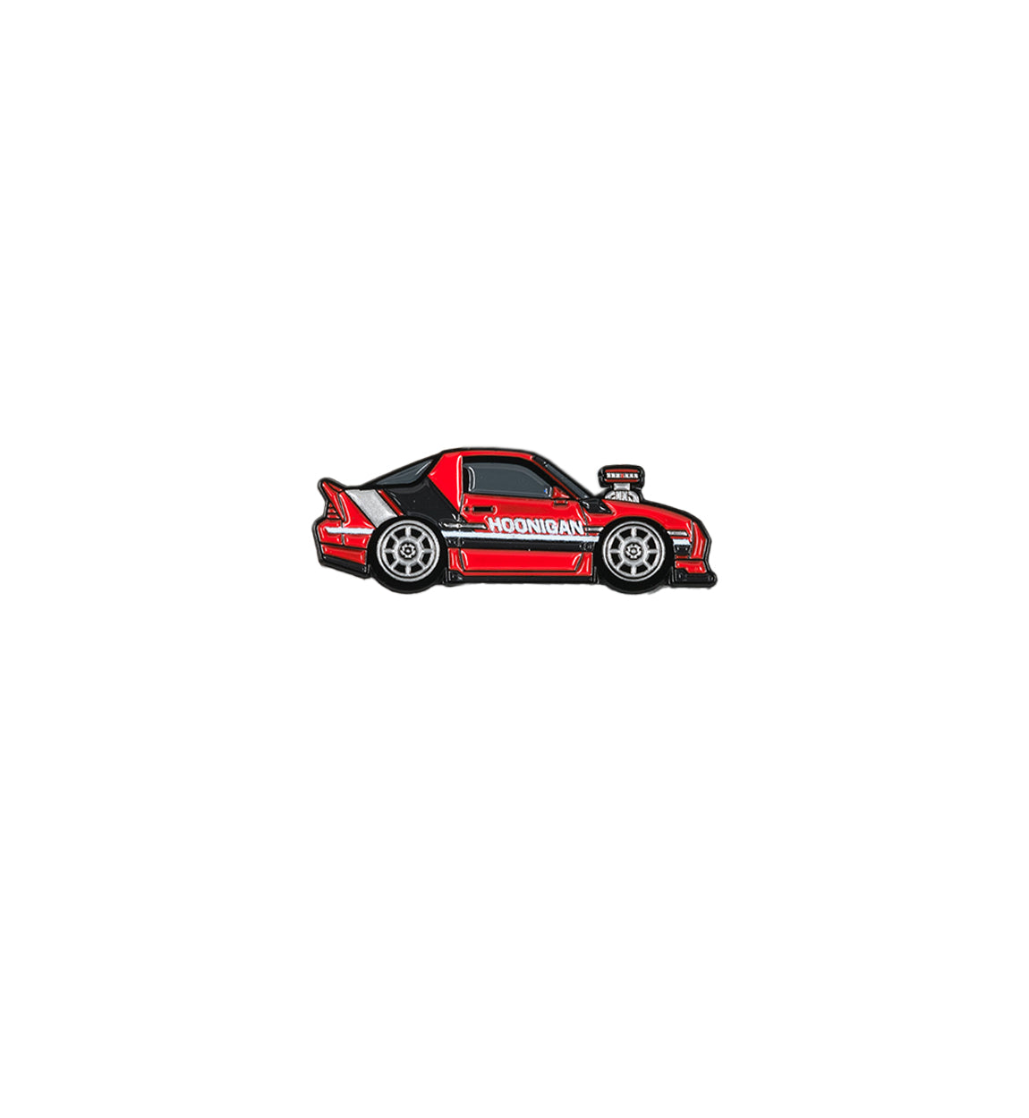 Hoonigan X Leen Customs BIG BLOCK CAMARO collectible pin featuring a detailed side view of the iconic car design.