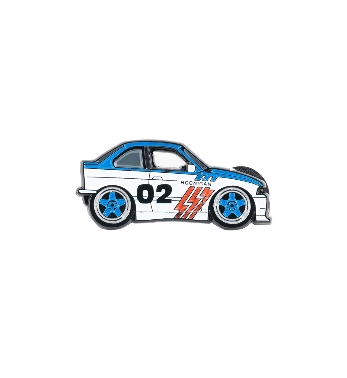 Hoonigan X Leen Customs Limited SHITCAR Collectible Pin featuring a vibrant design and intricate details.