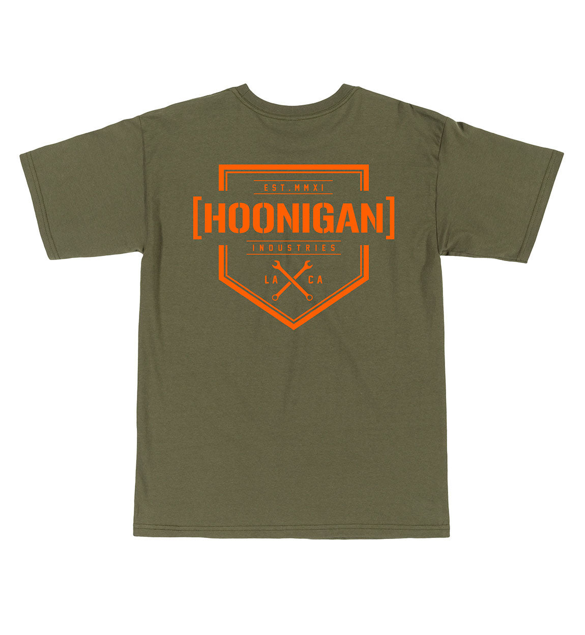 Black Hoonigan BRACKET X LOGO Short Sleeve Tee with bold white logo on the front.