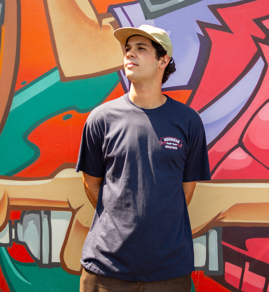 Hoonigan CRANKED Short Sleeve Tee in black, featuring a bold graphic design on the front.