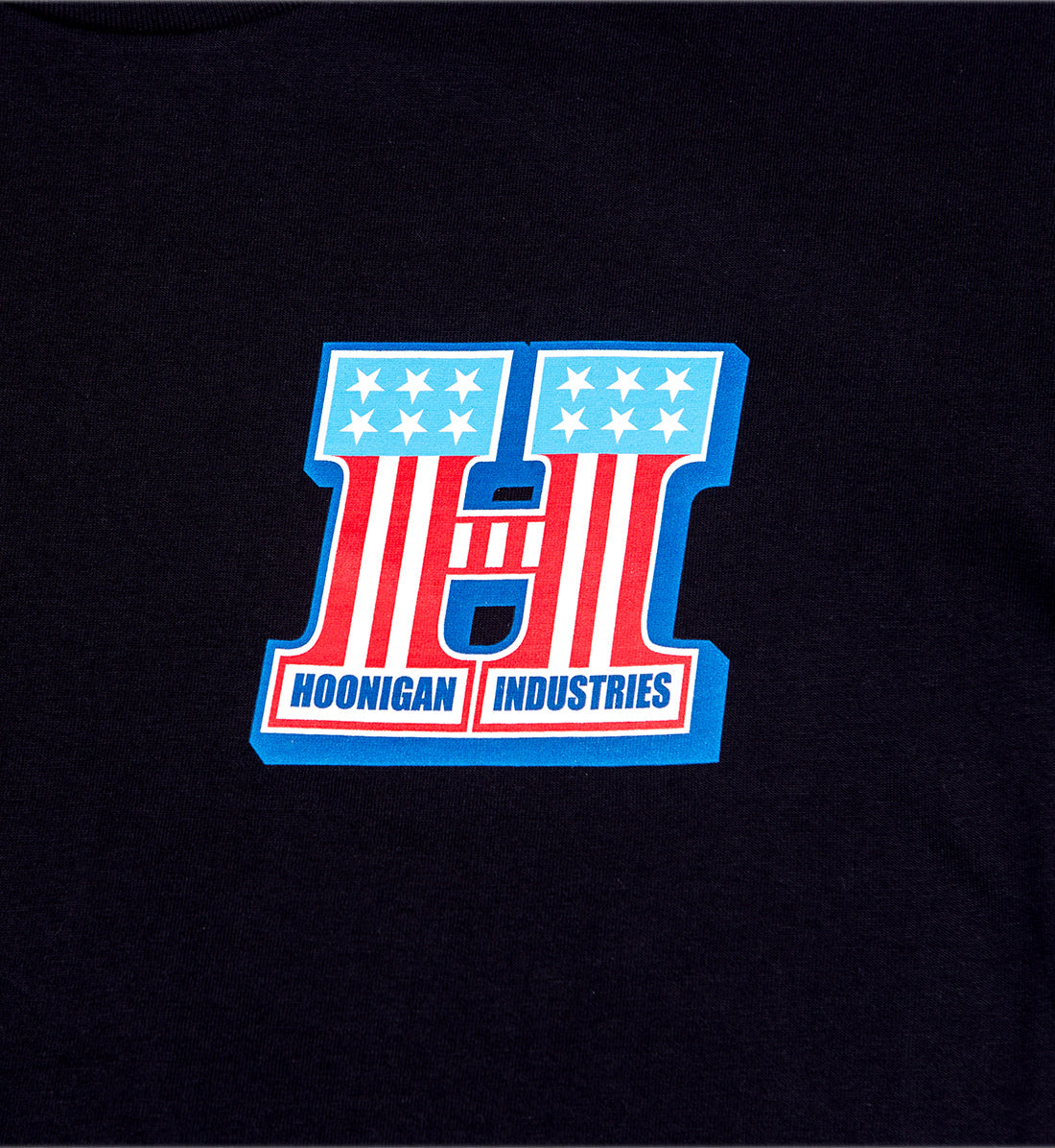 Black Hoonigan HARDTAIL short sleeve tee featuring a front graphic design.