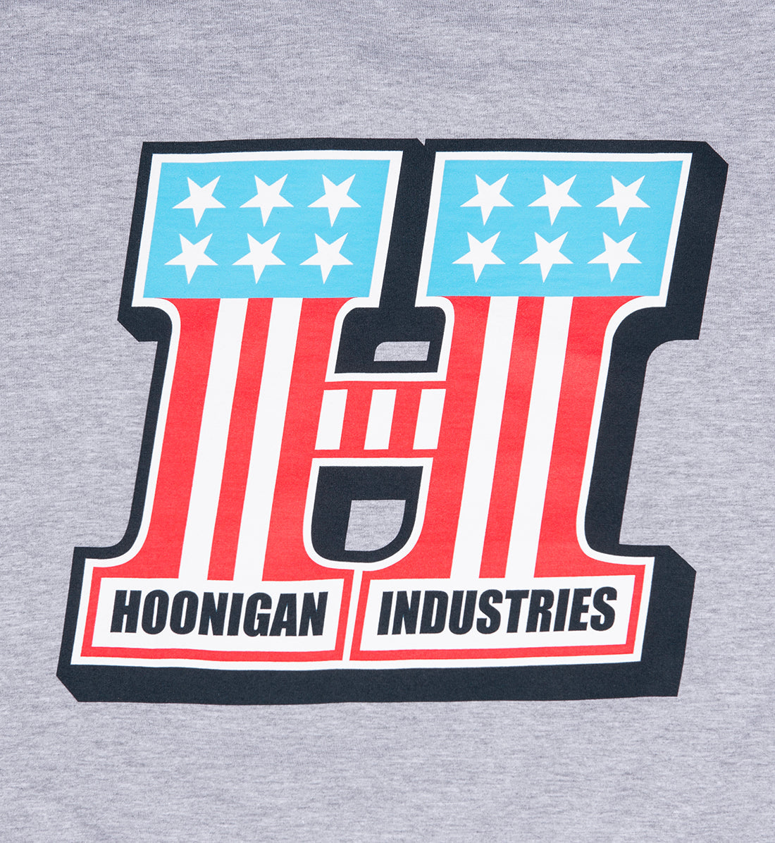 Hoonigan HARDTAIL Short Sleeve Tee in grey with back graphic detail.