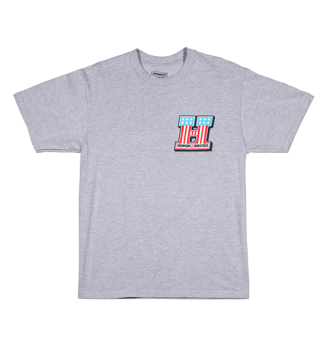 Hoonigan HARDTAIL Short Sleeve Tee in heather gray, featuring a bold front graphic.