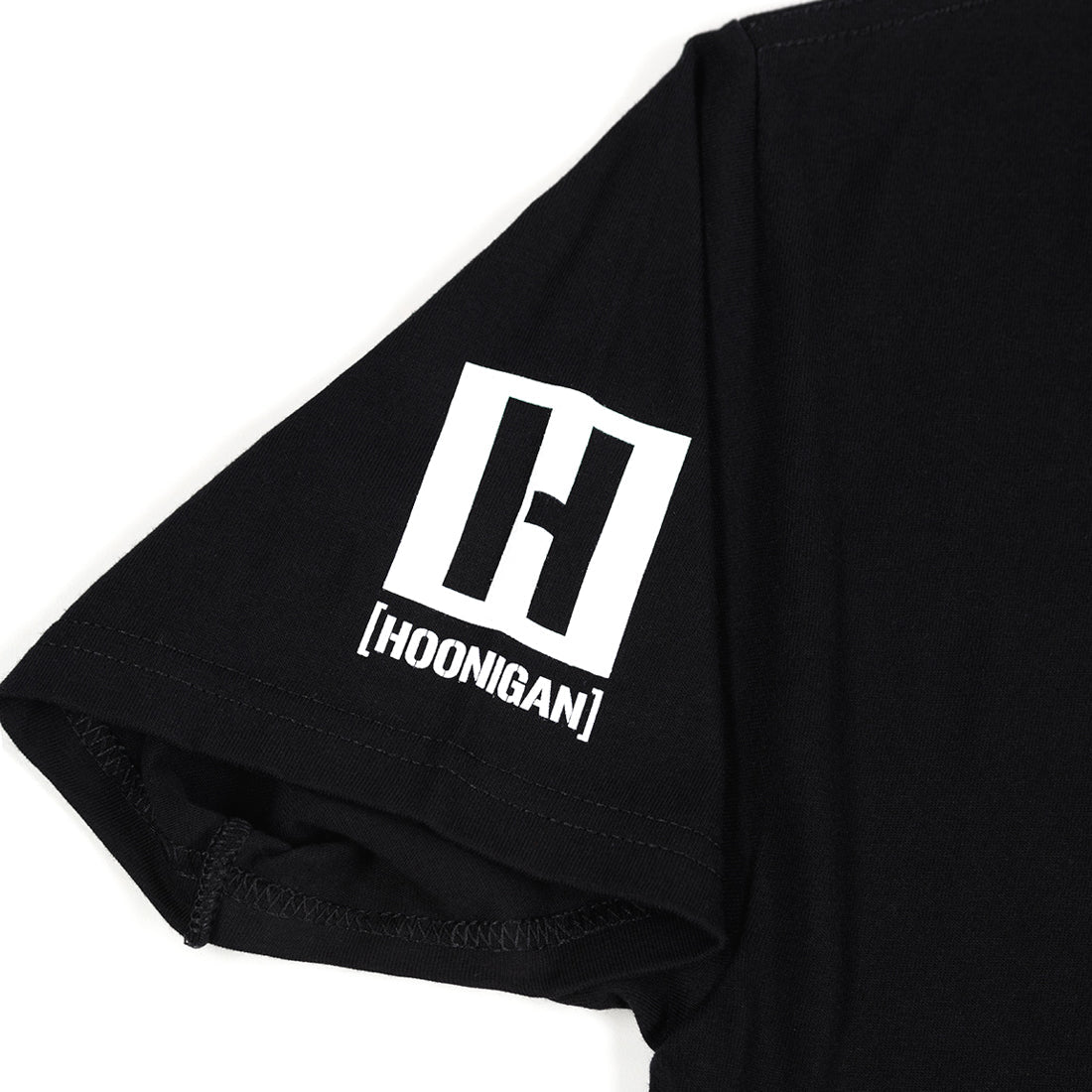 Hoonigan THIS VS THAT black short sleeve tee featuring a bold graphic design on the front.