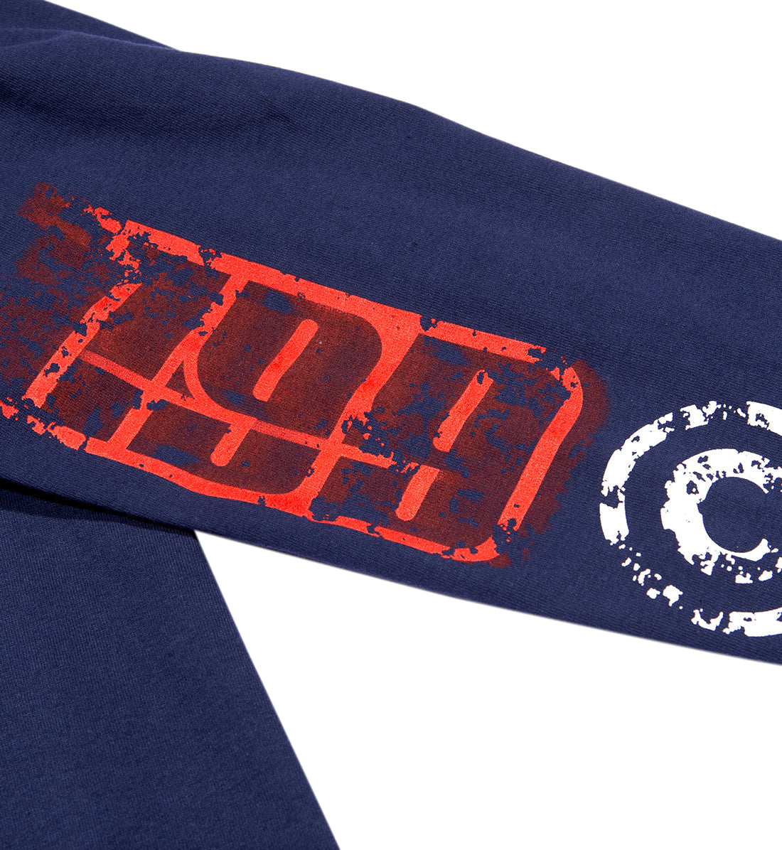 Travis Pastrana FLY HIGH Long Sleeve Tee in navy, featuring detailed sleeve design and high-quality fabric.