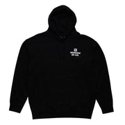 Hoonigan STENCIL Pullover Hoodie in black, featuring a bold white logo graphic on the front.