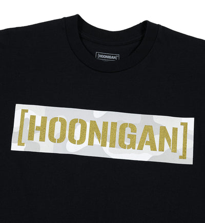 Hoonigan LIA BLOCK SNOW CAMO CENSOR BAR Short Sleeve Tee