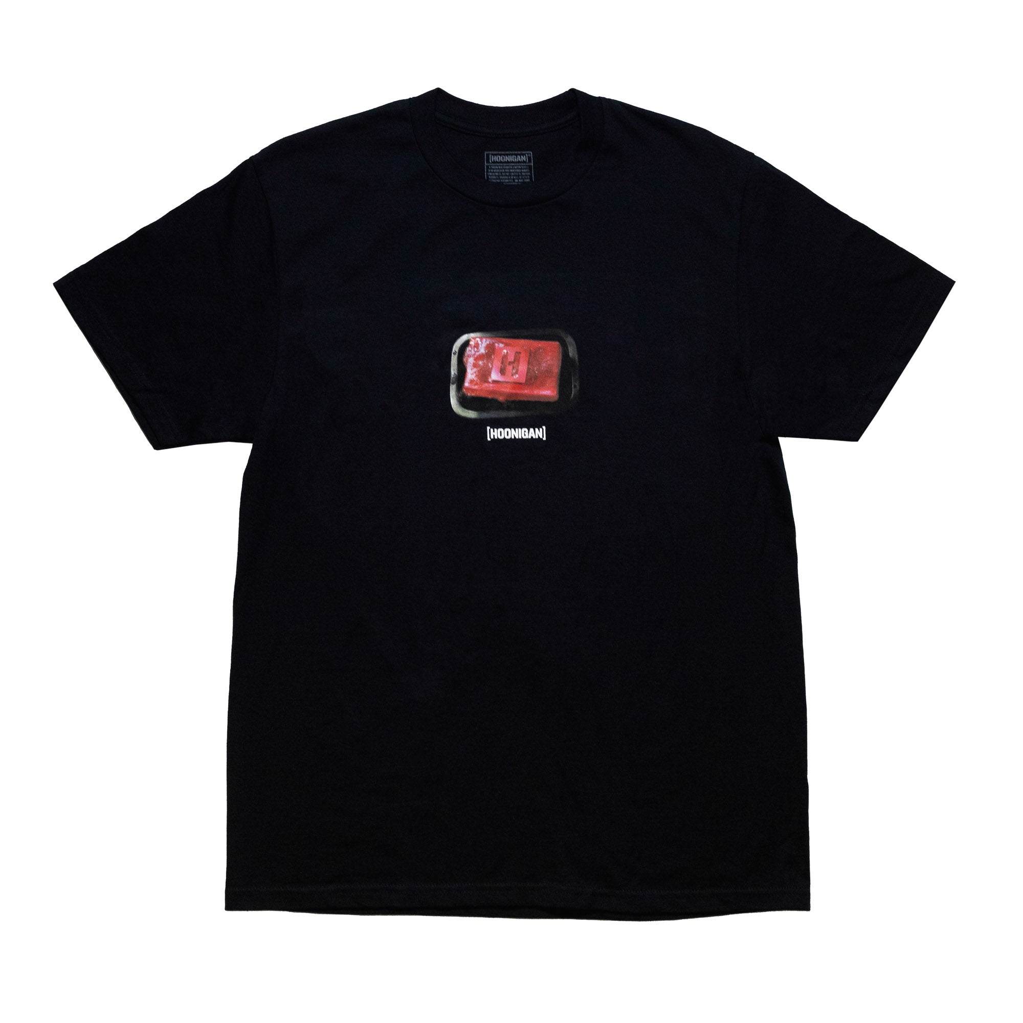 Hoonigan CAR CLUB black short sleeve tee featuring bold graphic logo on the front.
