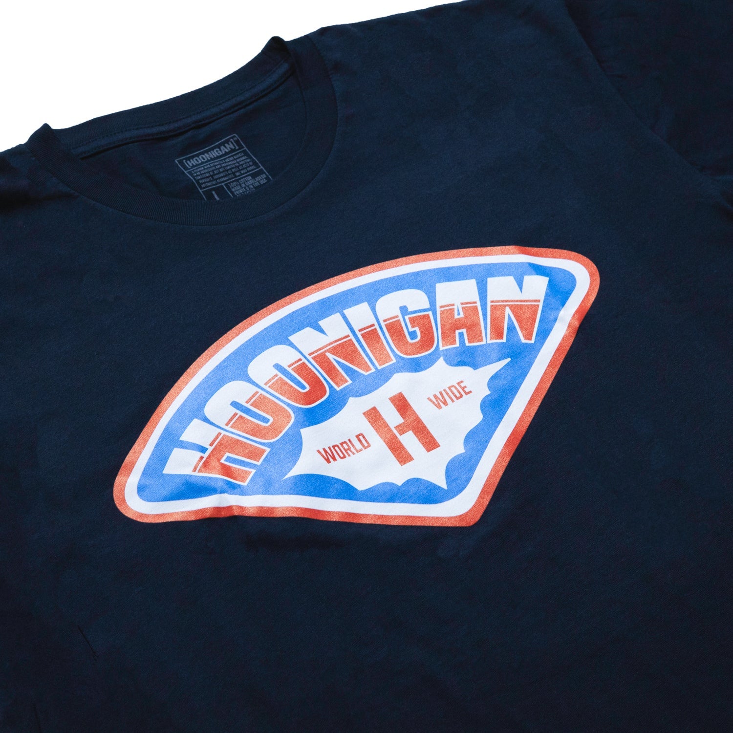 Hoonigan FULL SERVICE Summer Short Sleeve Tee in black, featuring a bold graphic logo on the front, casual fit, and soft fabric.