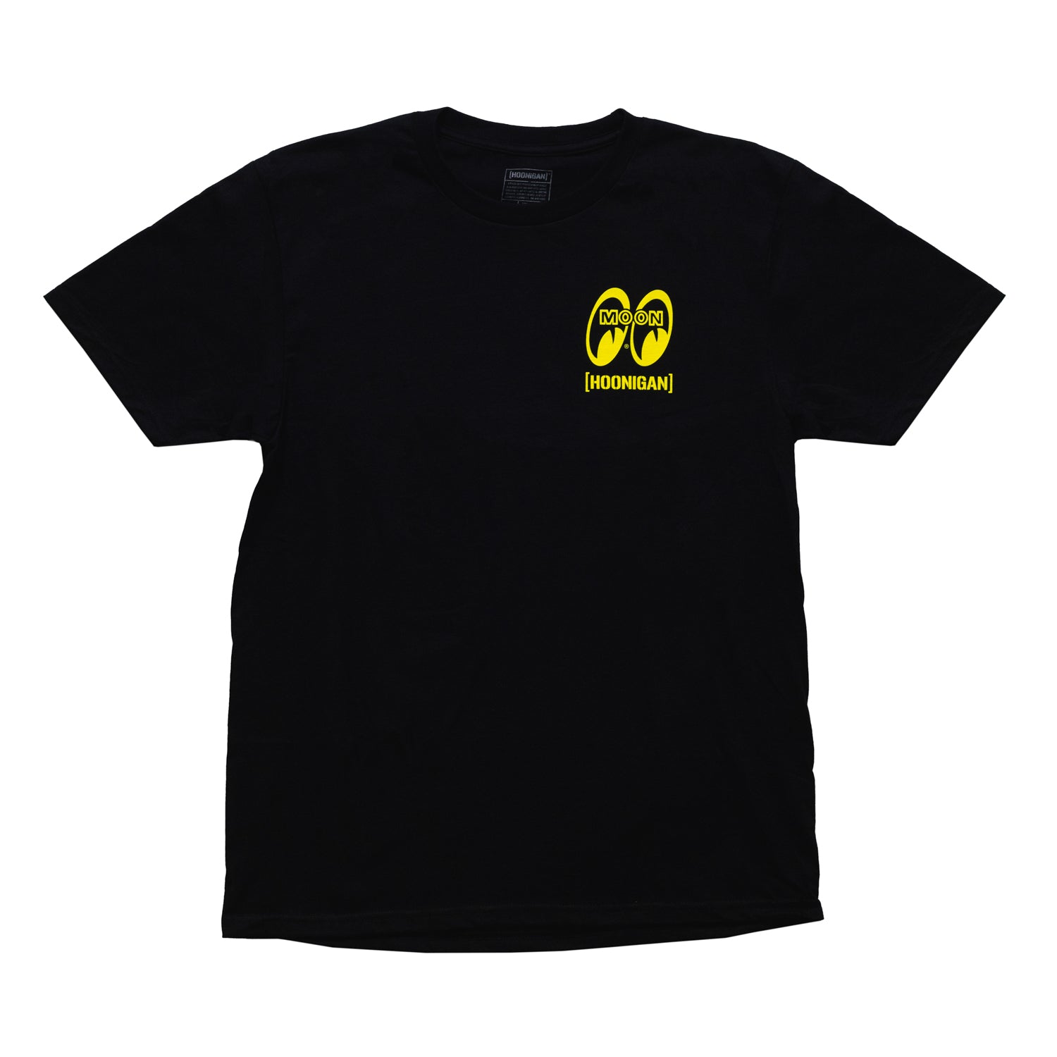 Hoonigan x Mooneyes SOCAL Short Sleeve Tee in black featuring bold graphics on the front and back.