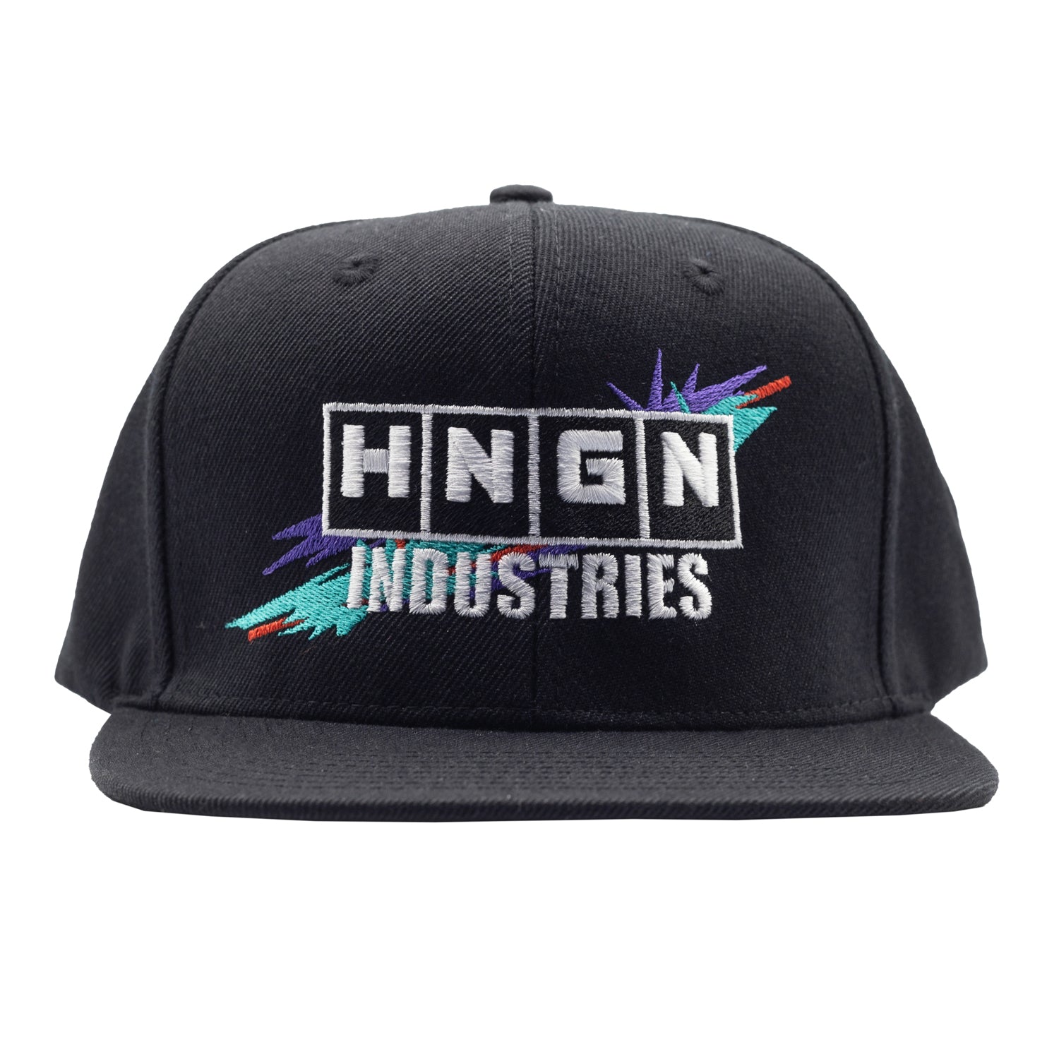 Black Hoonigan HNGN POWER snapback hat with a flat brim and embroidered logo on the front.