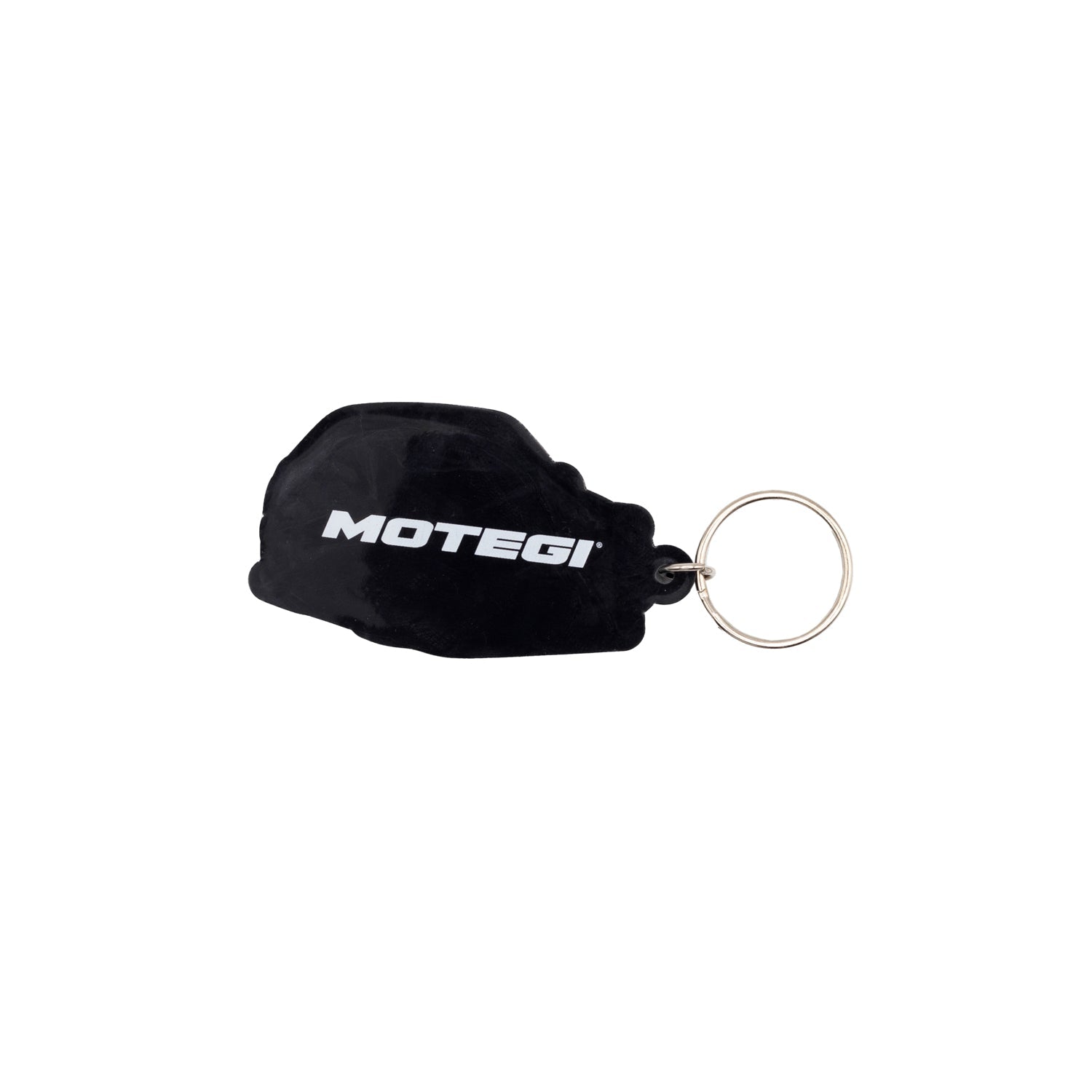 Motegi SD Series keychain featuring a sleek, modern design with a metallic finish and logo tag, ideal for car enthusiasts.