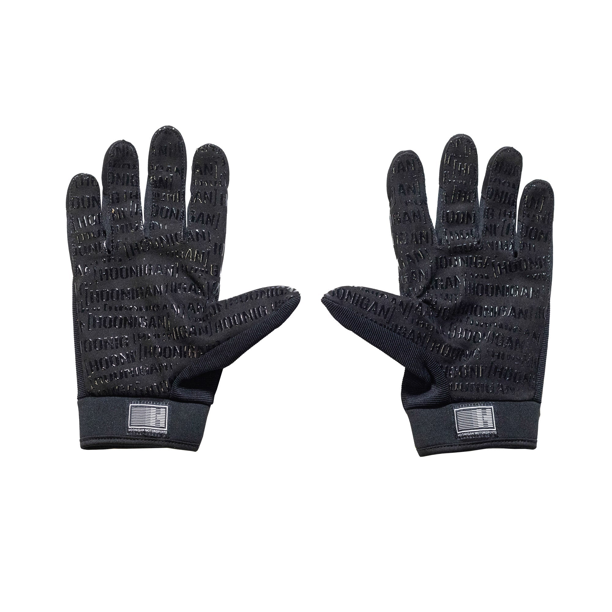 Hoonigan FIND OUT Gloves featuring a bold graphic design and durable materials, ideal for motorsport enthusiasts.
