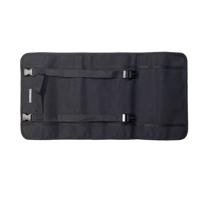 Hoonigan LIL TOOL ROLL features a durable black fabric design with adjustable straps for secure tool storage and transport.