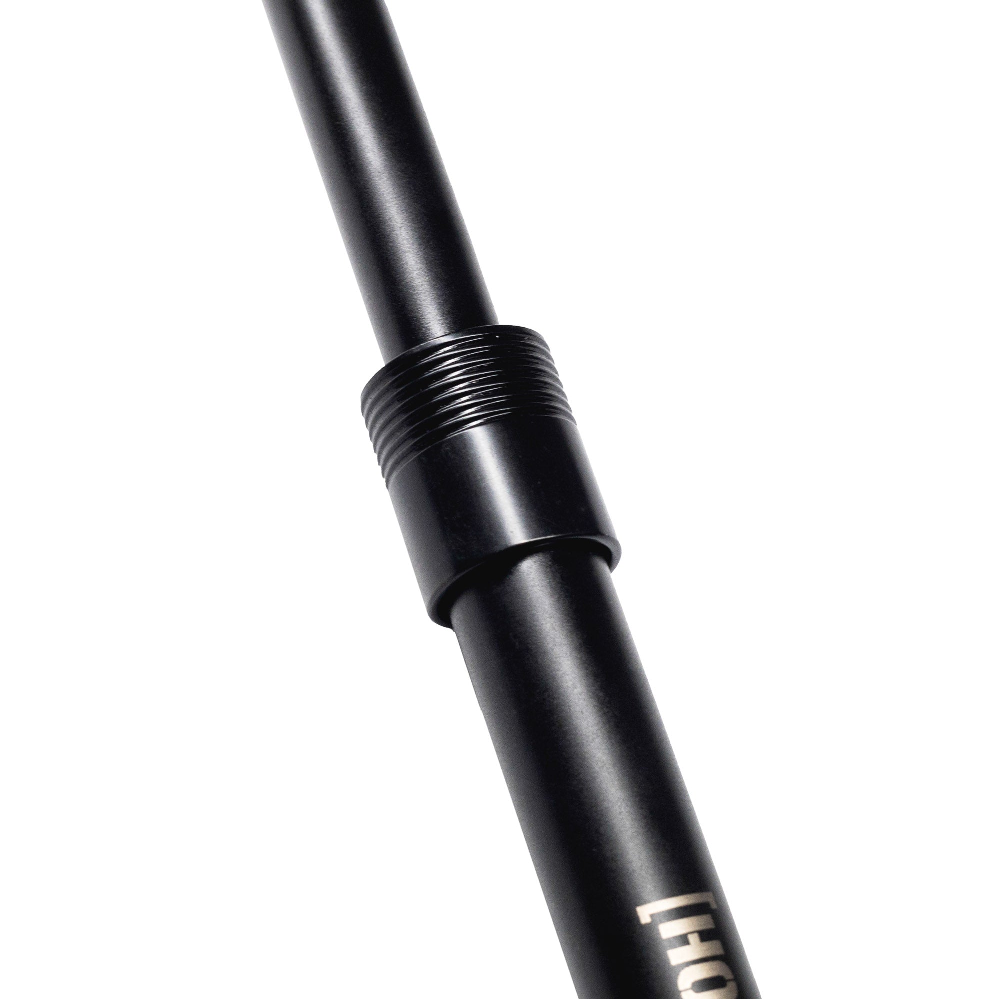 Close-up of the Hoonigan Adjustable BREAK IT Bar showcasing its durable black finish and adjustable threaded section.