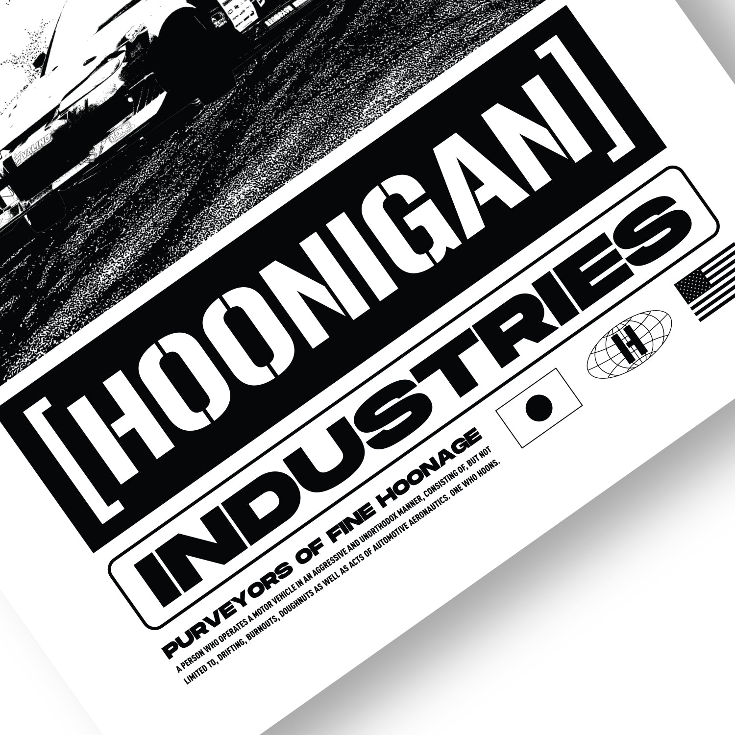 Hoonigan x Sayaka BOMB GIRL Poster featuring a vibrant design, 16"x20" size, showcasing a dynamic female character in a colorful, action-packed illustration.