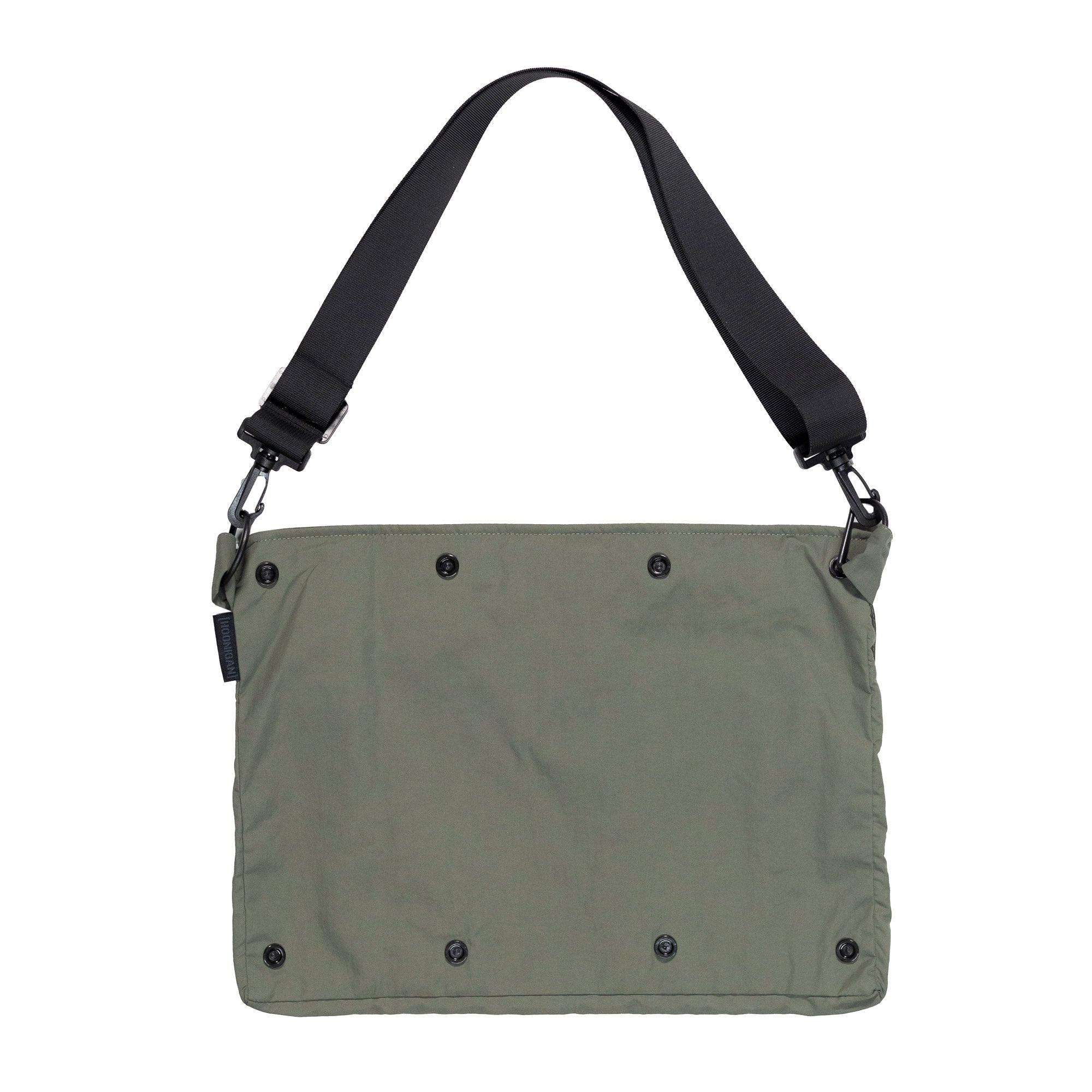 Olive green Hoonigan H.A.V.O.C. rain-activated windbreaker jacket with black adjustable strap, snap buttons, and waterproof material.