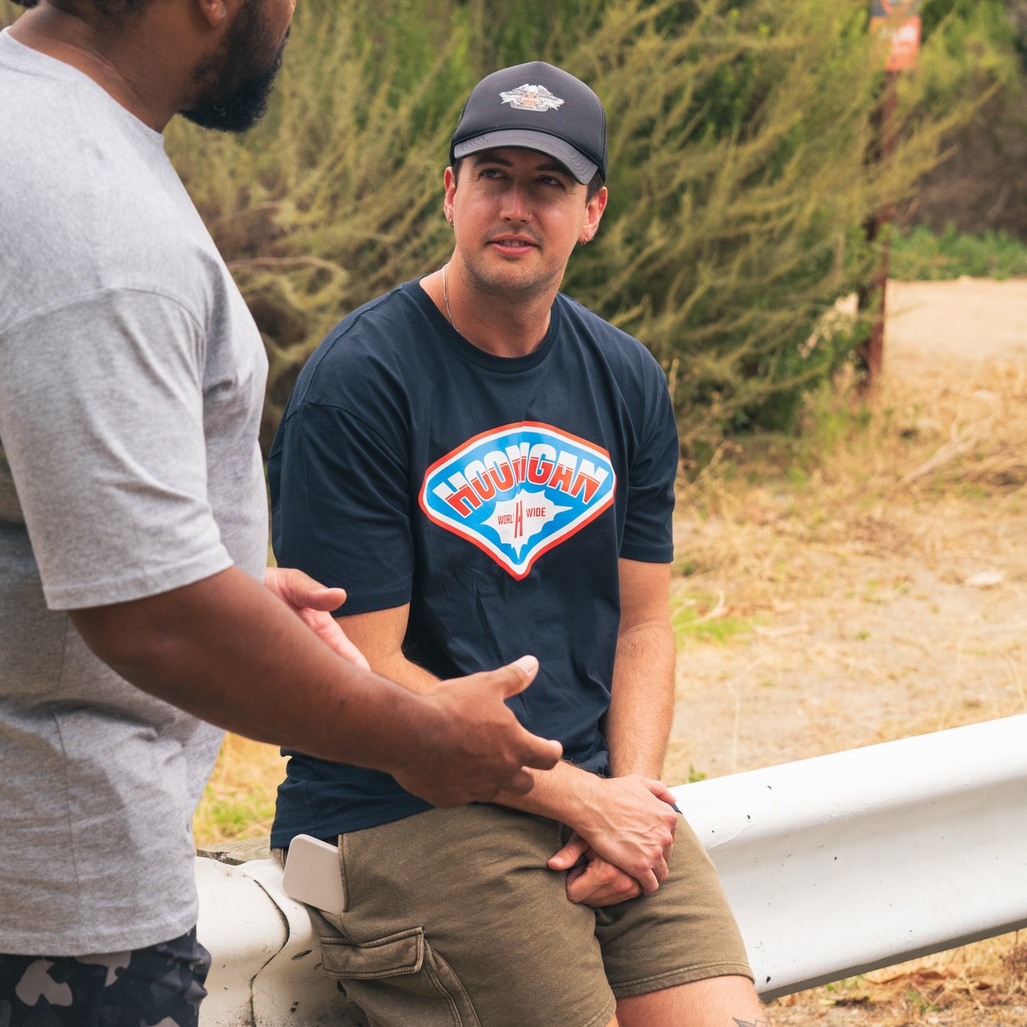 Hoonigan FULL SERVICE Summer Short Sleeve Tee in black, featuring a bold logo graphic on the chest.