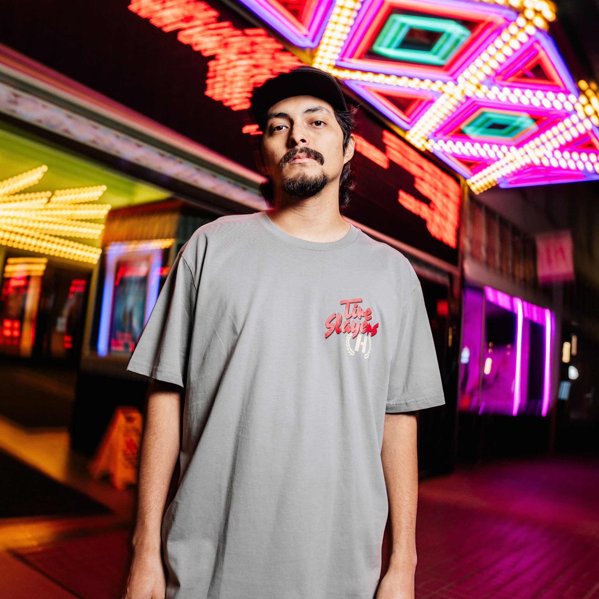 Hoonigan MAYHEM ROAD Short Sleeve Tee featuring a bold graphic design and logo on a black background.