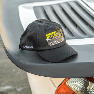 Hoonigan x RWB ROUGH WORLD KILL ALL TIRES Unstructured Strapback Hat