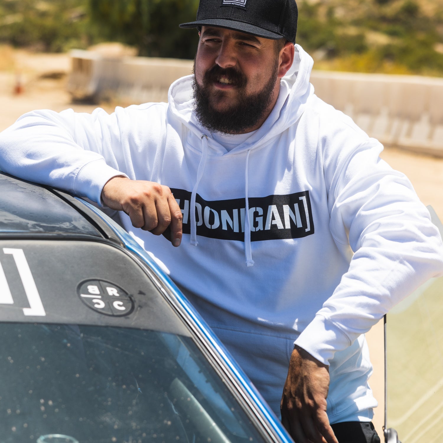 Hoonigan CENSOR BAR Pullover Hoodie in black with white logo design on the front.
