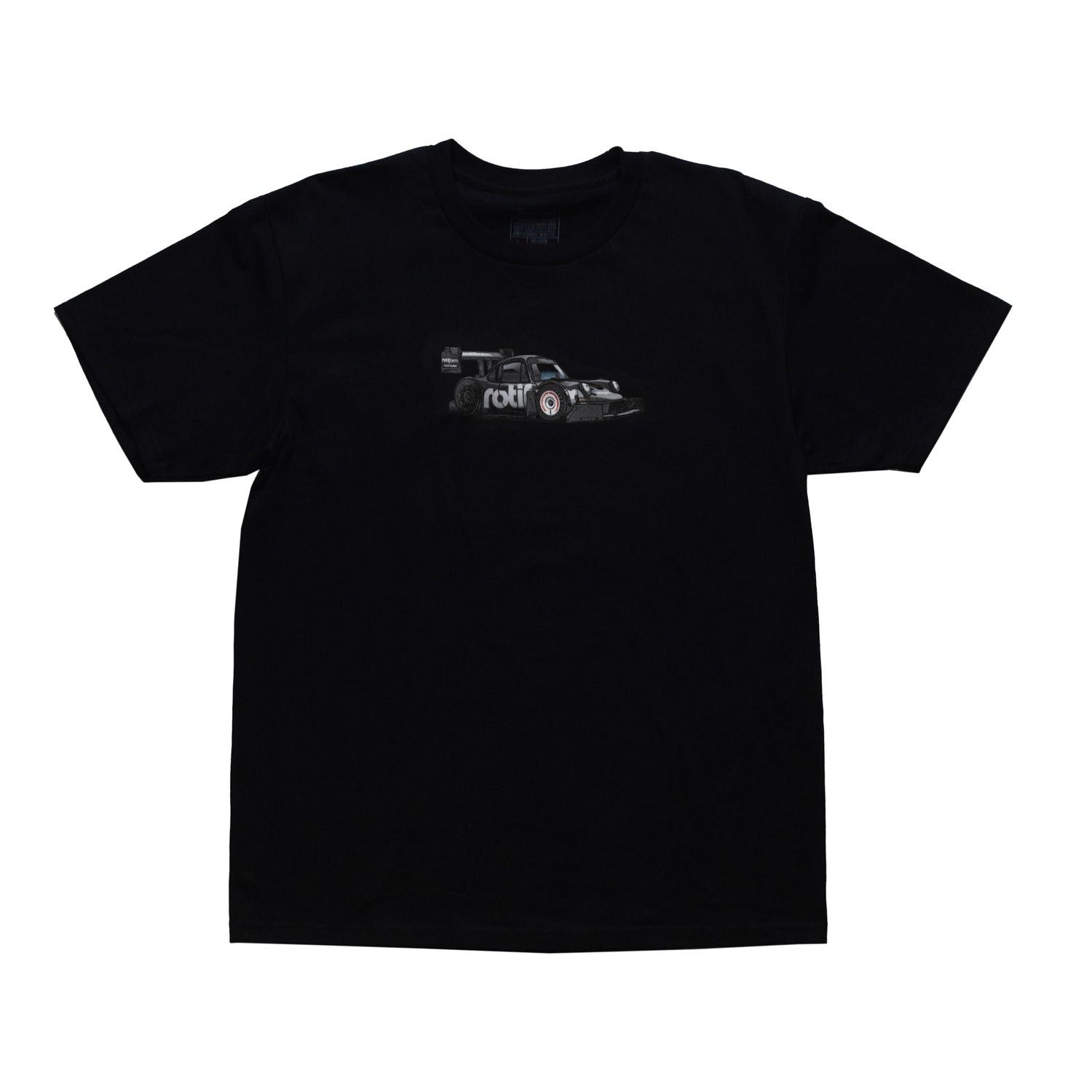 Rotiform SD SERIES Short Sleeve Tee in black with a bold logo print on the front.