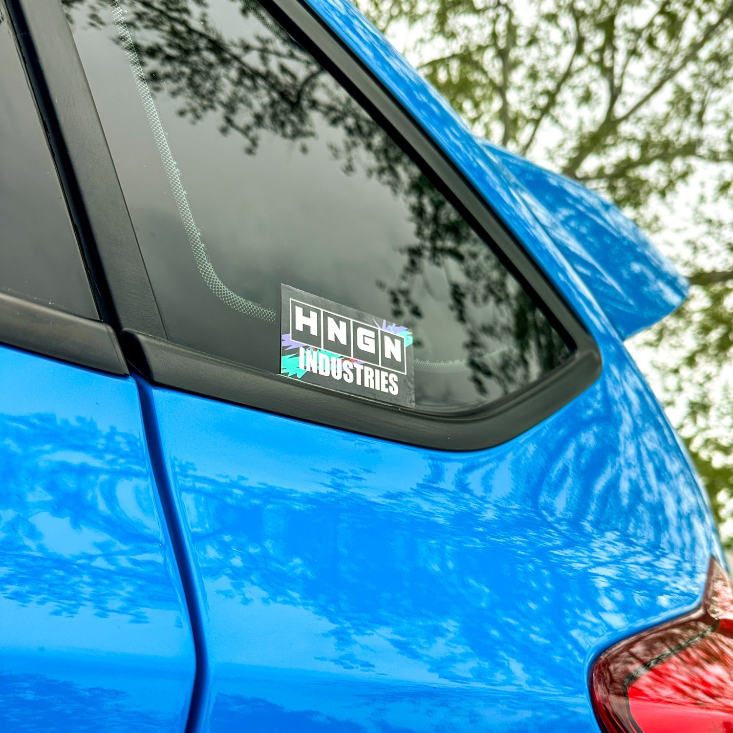 Hoonigan HNGN POWER sticker measuring 3.25 inches, featuring bold lettering and a stylish design in vibrant colors.