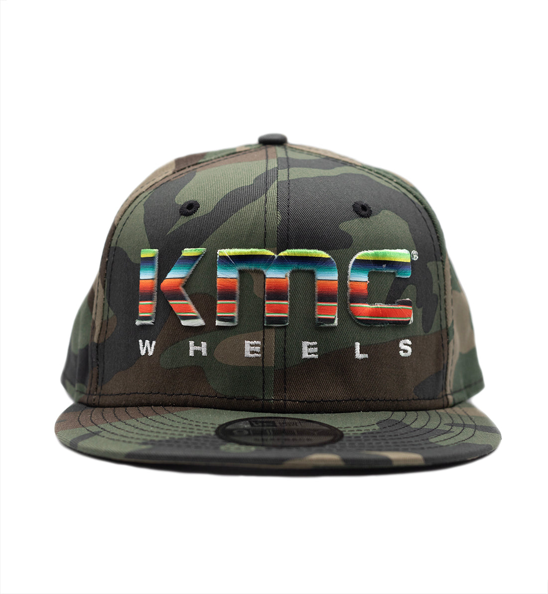 KMC BLANKET Snapback Hat in camo pattern with adjustable strap.