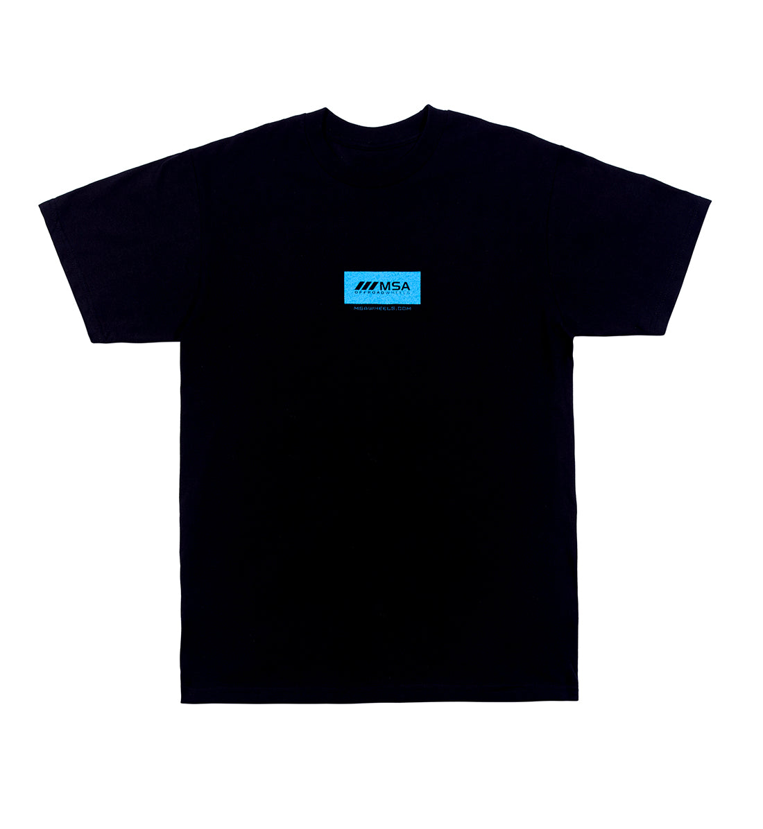 Short sleeve black tee featuring the MSA Masters of Dirt logo on the front.