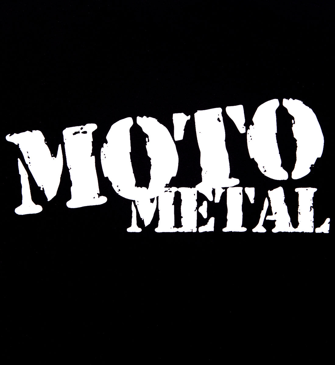 Black Moto Metal logo hoodie with a pullover design featuring a stylish back detail.