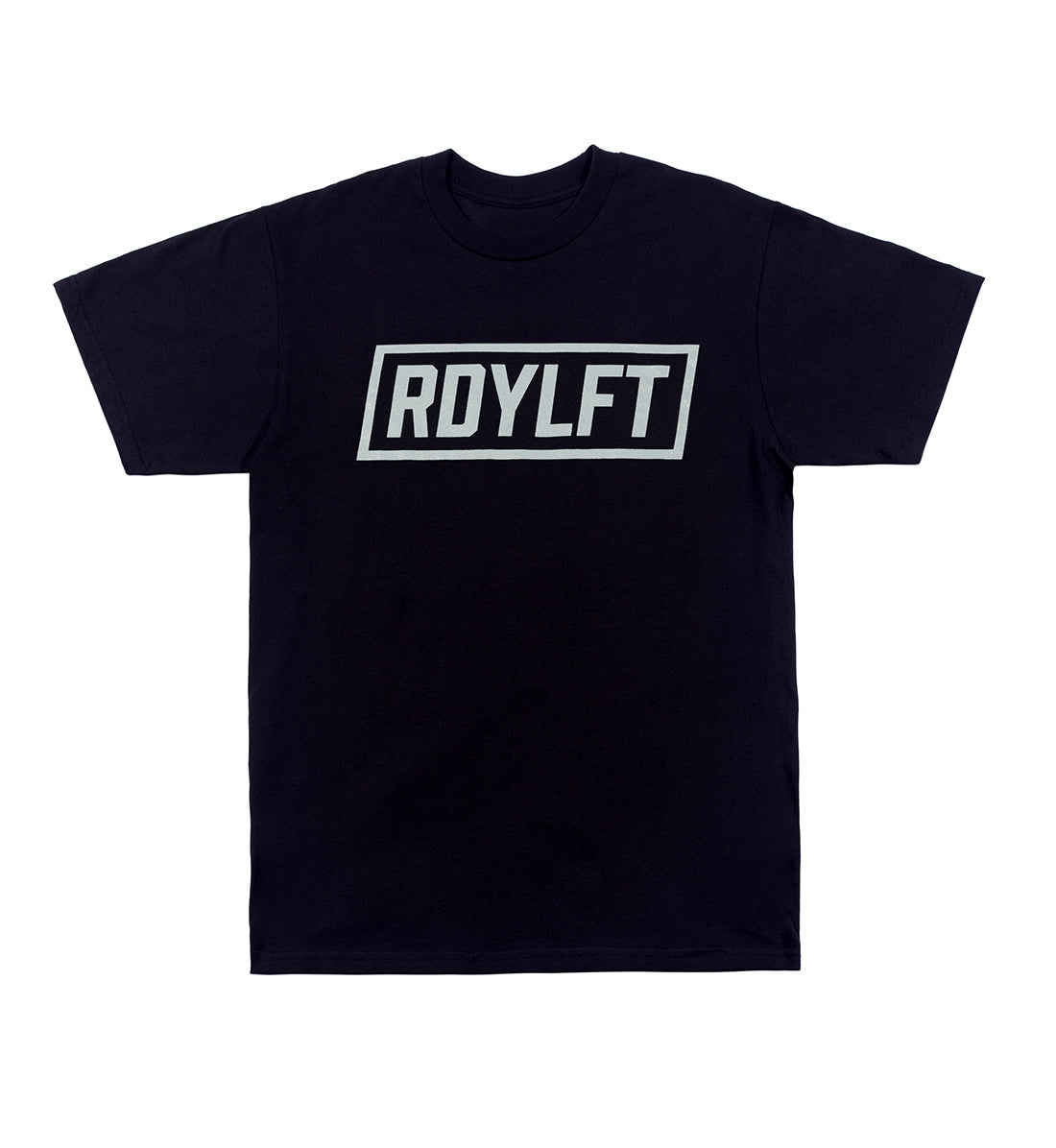 Black ReadyLift RDYLFT short sleeve tee with bold white logo on the front.