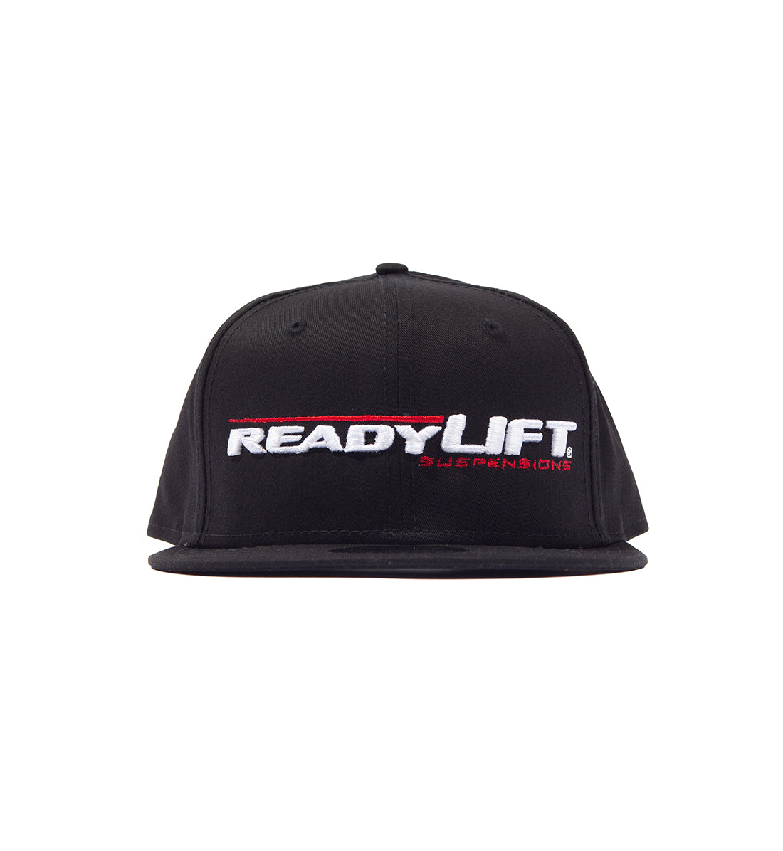 ReadyLift snapback hat featuring a black design with the ReadyLift logo prominently on the front.