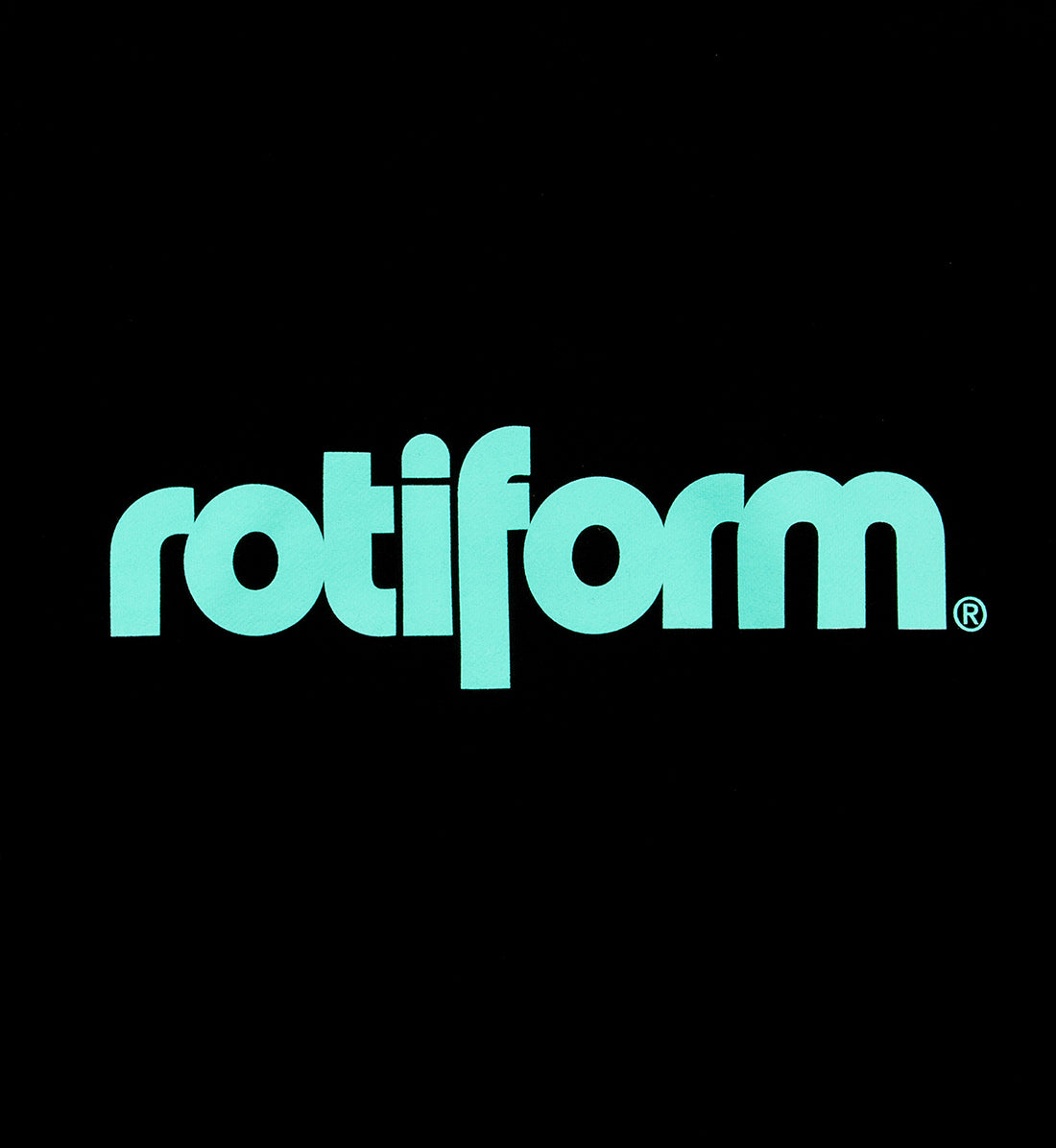 Rotiform STAPLE Hoodie in black and teal, featuring a front logo print and back detail design.