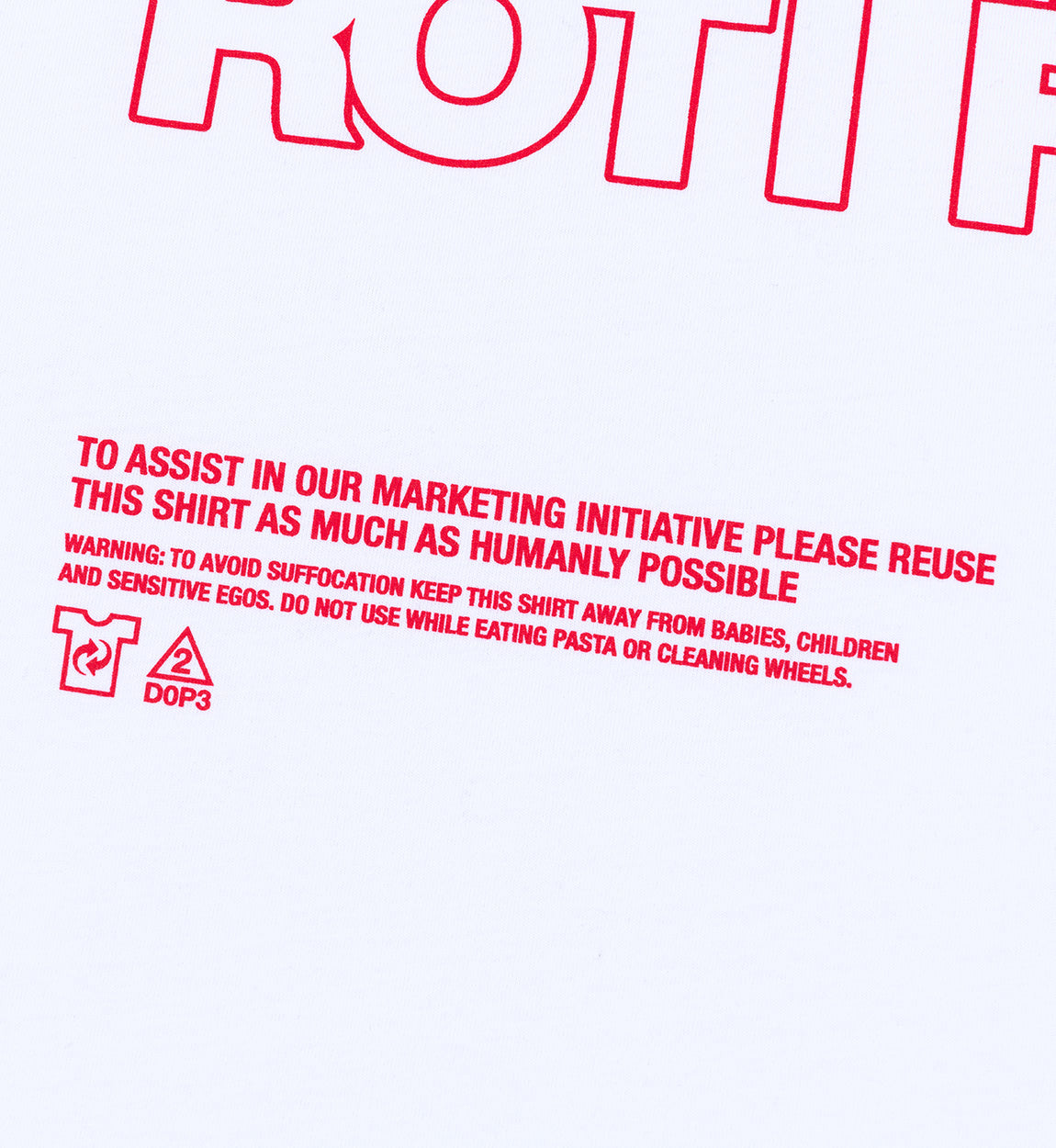 Rotiform HAVE A NICE DAY Short Sleeve Tee featuring colorful graphic print on a white cotton fabric.