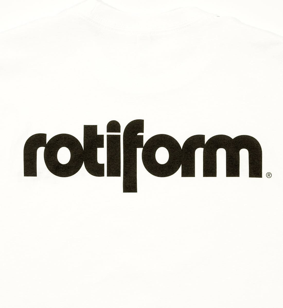 Rotiform STAPLE Short Sleeve Tee featuring a black design with the Rotiform logo on the back.