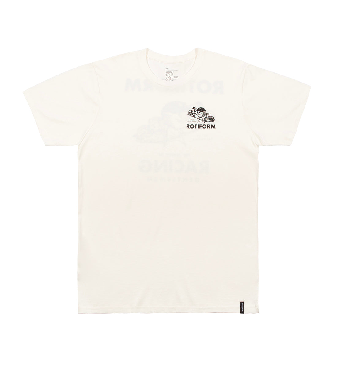 Rotiform Racing Gentlemen short sleeve tee, featuring a stylish graphic design on a cream background.
